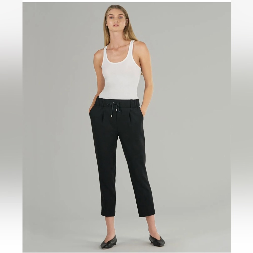 ATM Anthony Thomas Melillo Black 100% Silk Pull On Jogger Pants Size XS (1013)